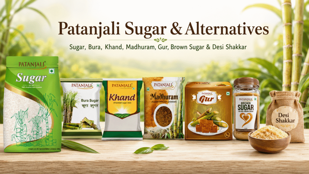 Patanjali Sugar, Bura, Khand, Madhuram, Gur, Desi Shakkar & Brown Sugar: Ayurvedic and Nutritional Difference 1